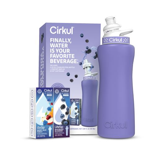 32oz. Matte Periwinkle Stainless Steel Bottle Starter Kit J2